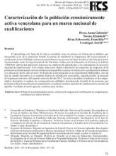 Caracterización de la población económicamente activa venezolana para un marco nacional de cualificaciones Caracterización de la población económicamente activa venezolana para un marco nacional de cualificaciones