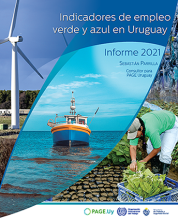 Tapa Indicadores de empleo verde y azul en Uruguay -